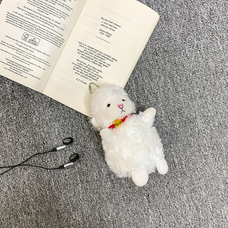 White sheep hanging